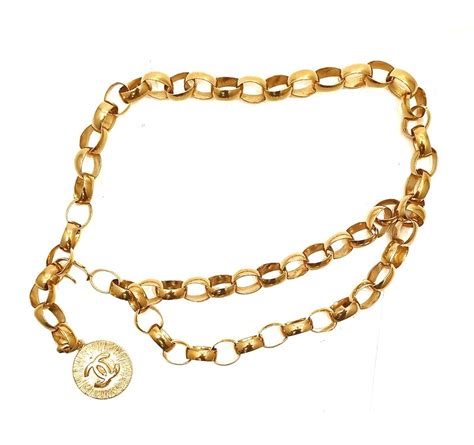 cintura chanel catena oro codice|Cinture Chanel in Catena Dorato taglia M International .